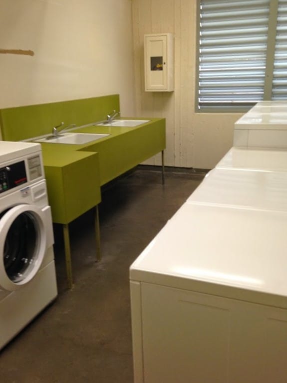 Laundry room for the Sierra Madre dorms