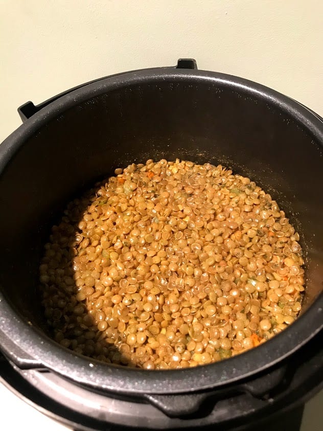 instant pot lentil dal after cooking