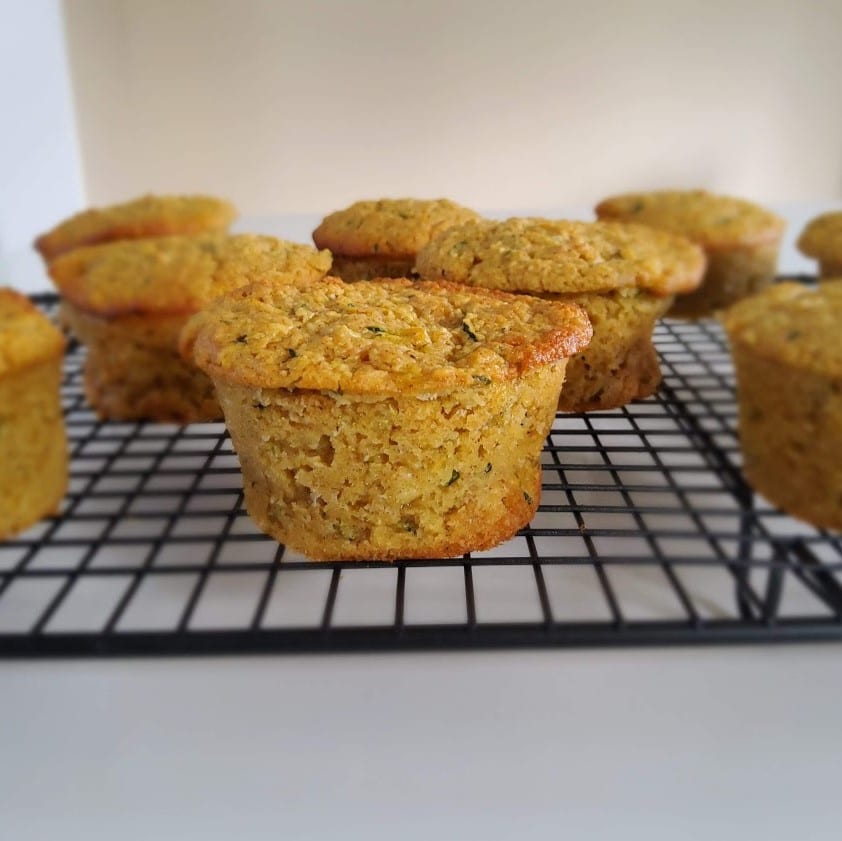 zucchini oat flour muffins - a good corn lite snack