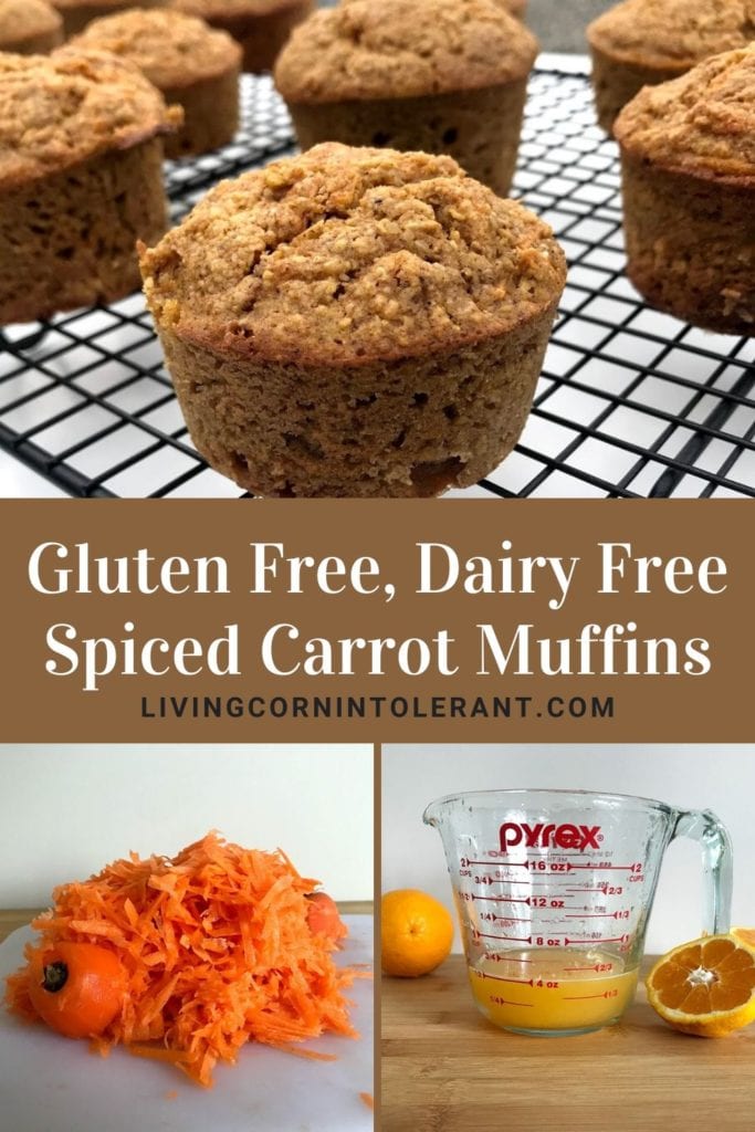 Oat flour carrot spice muffins - gluten free and dairy free